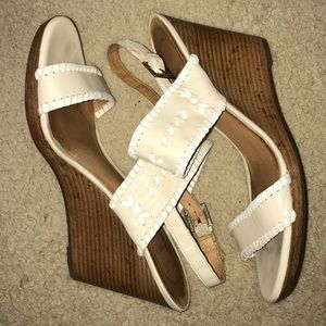 Jack Rogers eggshell wedges